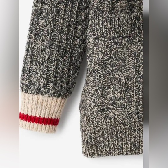 ▪️NWOT Roots Cabin Cable Cardigan in Grey Oat Mix - Picture 3 of 8